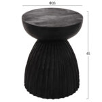 ΣΚΑΜΠΟ ΣΤΡΟΓΓΥΛΟ SCALLOP HM9702 ΜΑΣΙΦ MANGO ΣΕ ΣΕ ΜΑΥΡΟ ΧΡΩΜΑ Φ35x45Υεκ. - Image 2