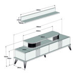 ΣΥΝΘΕΣΗ ΤΗΛΕΟΡΑΣΗΣ HM9515.03 ΜΕΛΑΜΙΝΗΣ ΣΕ ΛΕΥΚΟ & ΚΑΡΥΔΙ ΧΡΩΜΑ 168x39x51.6Y εκ. - Image 2