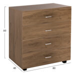 ΣΥΡΤΑΡΙΕΡΑ ΜΕΛΑΜΙΝΗΣ THORG ME 4 ΣΥΡΤΑΡΙΑ DARK OLIVE HM8996.05 80x40x83Υεκ. - Image 2