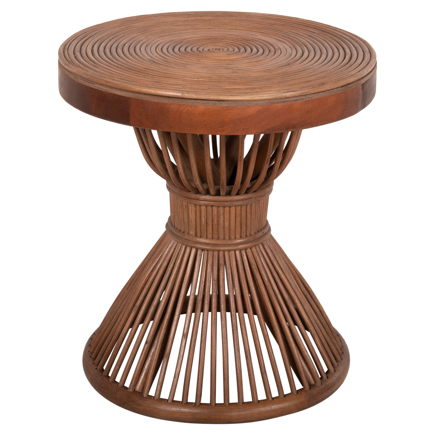 trapezaki-boithitiko-fb99869-fysiko-ratt-9 ΤΡΑΠΕΖΑΚΙ ΒΟΗΘΗΤΙΚΟ CIRCE HM9869 ΦΥΣΙΚΟ RΑΤΤΑΝ ΣΕ ΚΑΦΕ ΧΡΩΜΑ Φ40x45,5Υεκ. - Image 1