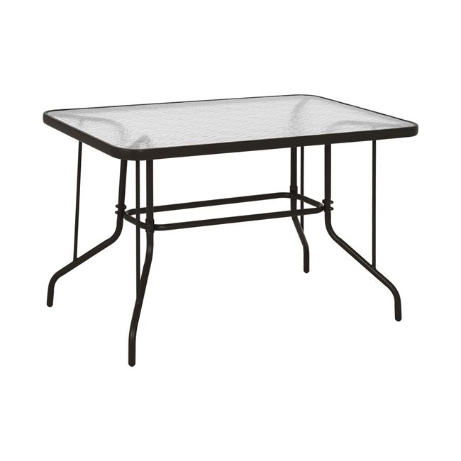 trapezi-adam-metalliko-kafe-me-gyalini-e-2 ΤΡΑΠΕΖΙ ADAM HM5679.02 ΜΕΤΑΛΛΙΚΟ ΚΑΦΕ ΜΕ ΓΥΑΛΙΝΗ ΕΠΙΦΑΝΕΙΑ 120Χ70Χ71Υεκ. - Image 1