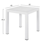 ΤΡΑΠΕΖΙ ΑΛΟΥΜΙΝΙΟΥ QIANA HM5402.01 ΛΕΥΚΟ 45x45x45,5Υ εκ. - Image 2