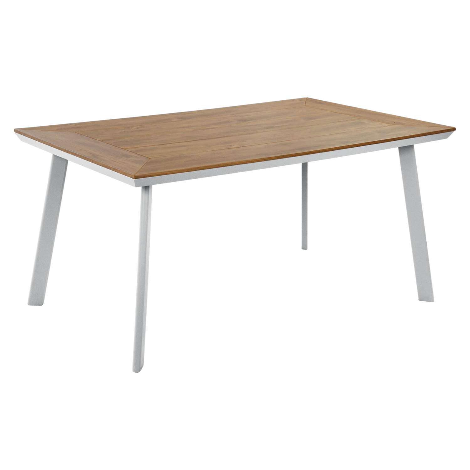 trapezi-aloyminioy-me-polywood-fb9513211-2 ΤΡΑΠΕΖΙ ΑΛΟΥΜΙΝΙΟΥ TABER ΜΕ POLYWOOD HM5132.11 ΛΕΥΚΟ 160x92x72Υ - Image 1