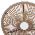 ΤΡΑΠΕΖΙ ΒΟΗΘΗΤΙΚΟ ALLEGRA ΜΑΥΡΟ ΜΕΤΑΛΛΟ  ME TWISTED WICKER ΦΥΣΙΚΟ HM5873.01 Φ47Χ45Υεκ. - Image 4