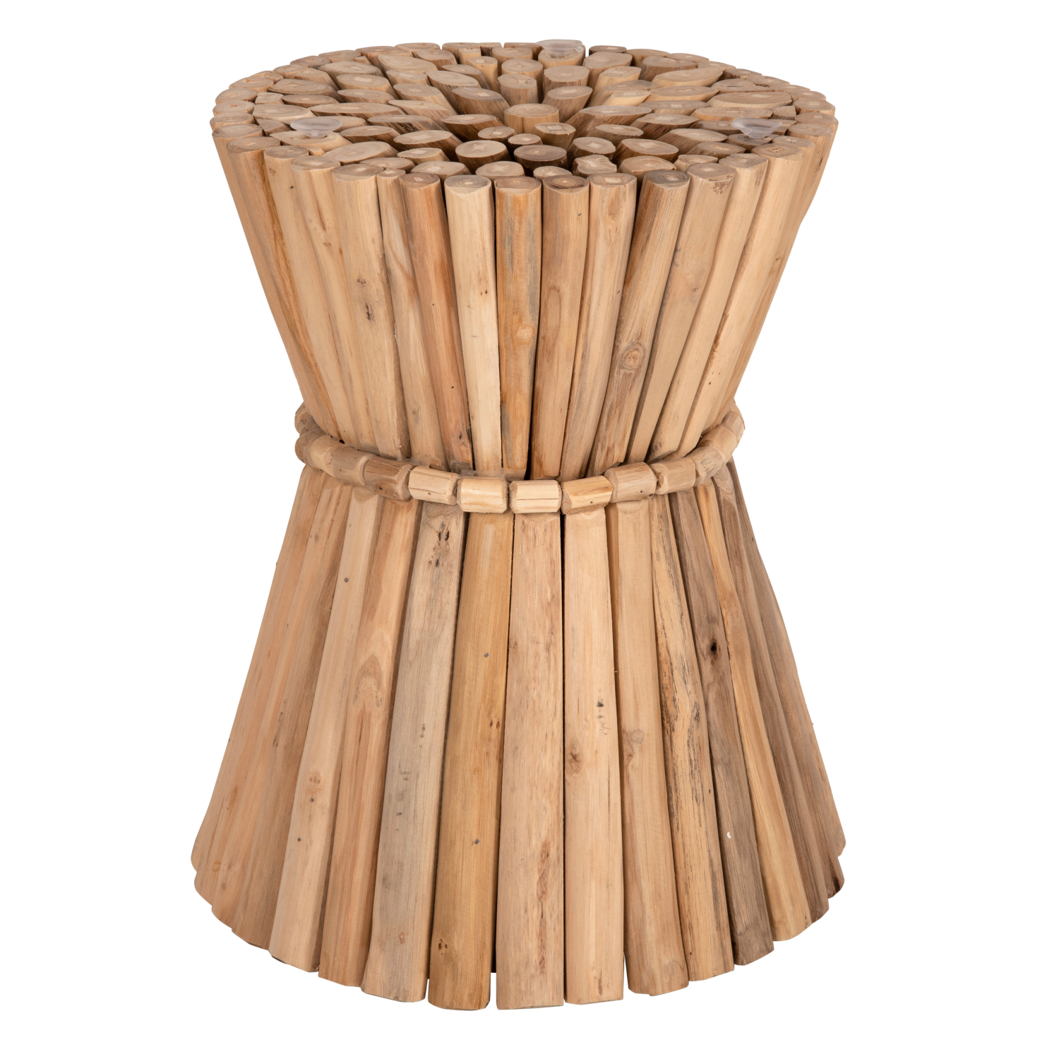 trapezi-boithitiko-stroggylo-fb99792-kla ΤΡΑΠΕΖΙ ΒΟΗΘΗΤΙΚΟ ΣΤΡΟΓΓΥΛΟ COOTER HM9792 ΚΛΑΔΙΑ ΞΥΛΟΥ ΤΕΑΚ ΦΥΣΙΚΟ Φ37x50Υεκ. - Image 1