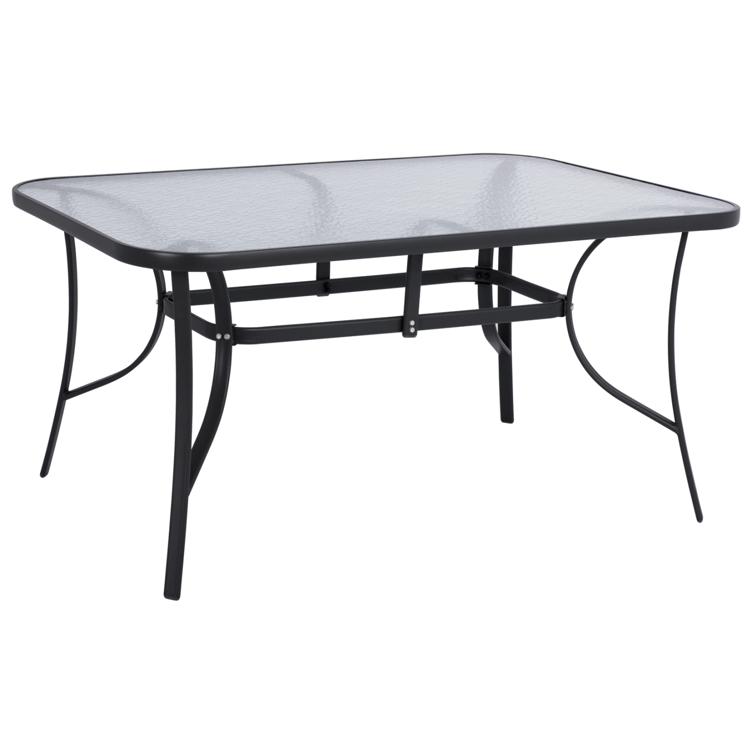 trapezi-bruno-150x90ch72yek-gkri-metalli ΤΡΑΠΕΖΙ BRUNO 150X90Χ72Υεκ. ΓΚΡΙ ΜΕΤΑΛΛΙΚΟ ΜΕ ΓΥΑΛΙΝΗ ΕΠΙΦΑΝΕΙΑ HM5145.01 - Image 1