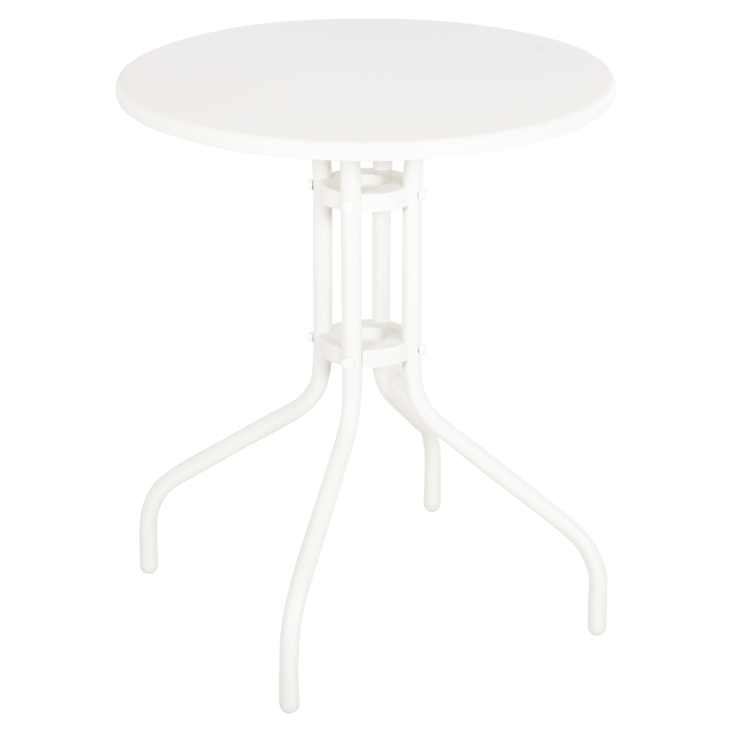 trapezi-exchoroy-stroggylo-fb9597302-met ΤΡΑΠΕΖΙ ΕΞ.ΧΩΡΟΥ ΣΤΡΟΓΓΥΛΟ LINO HM5973.02 ΜΕΤΑΛΛΙΚΟ ΛΕΥΚΟ Φ60x70Υεκ. - Image 1