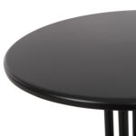 ΤΡΑΠΕΖΙ ΕΞ.ΧΩΡΟΥ ΣΤΡΟΓΓΥΛΟ LINO HM5973.03 ΜΕΤΑΛΛΙΚΟ ΜΑΥΡΟ Φ60x70Υεκ. - Image 4