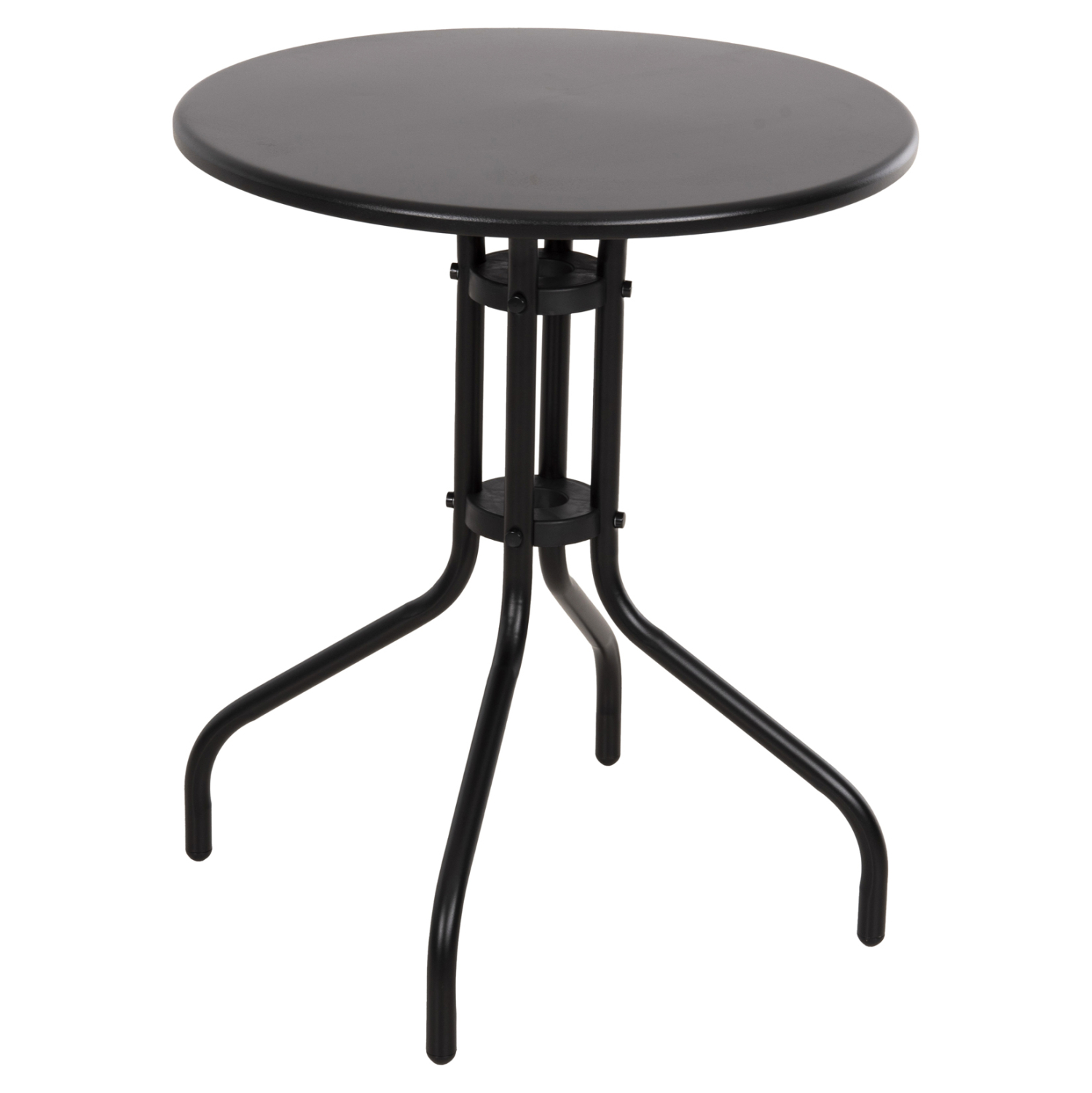 trapezi-exchoroy-stroggylo-fb9597303-met-7 ΤΡΑΠΕΖΙ ΕΞ.ΧΩΡΟΥ ΣΤΡΟΓΓΥΛΟ LINO HM5973.03 ΜΕΤΑΛΛΙΚΟ ΜΑΥΡΟ Φ60x70Υεκ. - Image 1