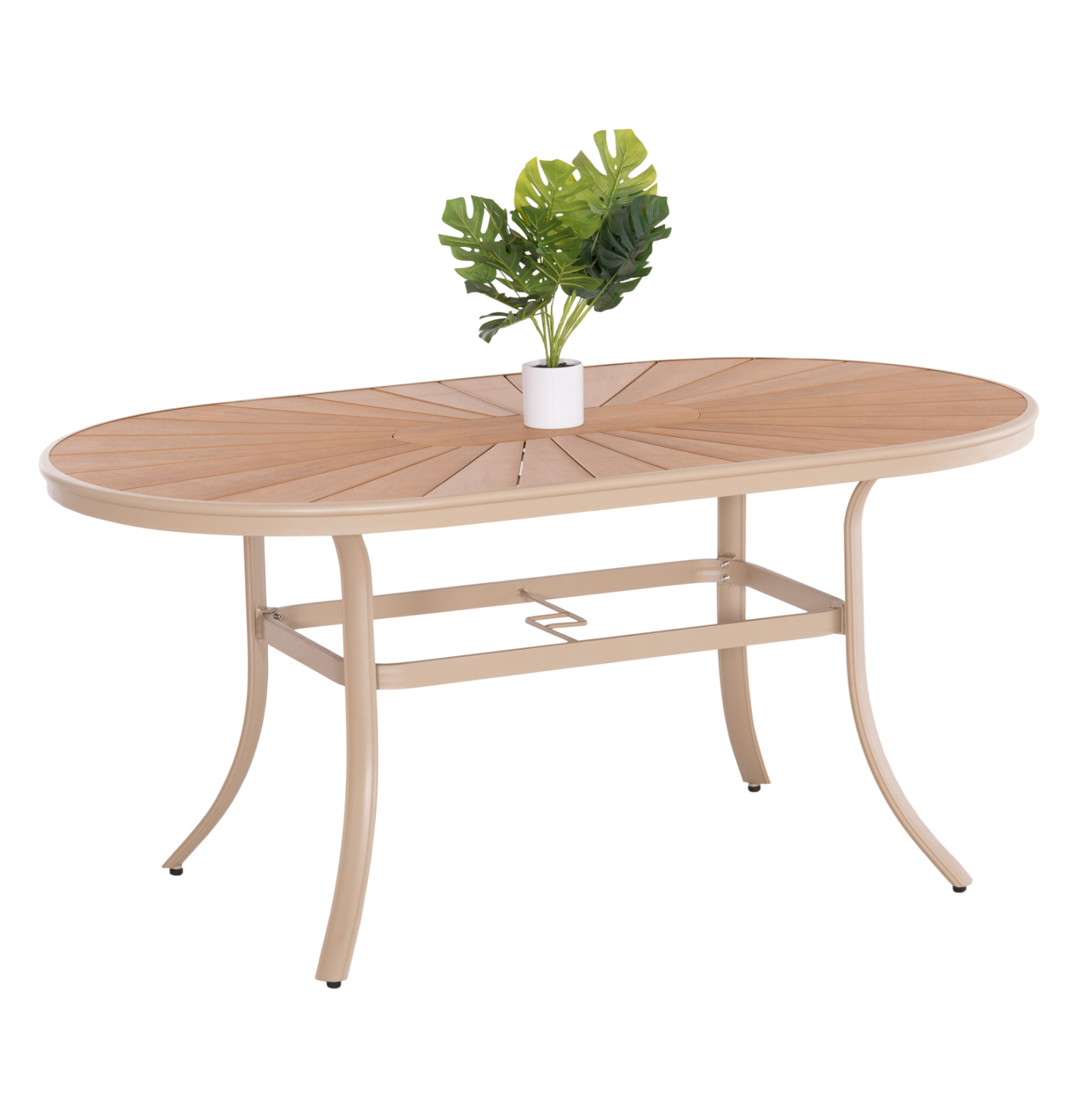 trapezi-exotchoroy-fb9628804-aloyminio-s-1 ΤΡΑΠΕΖΙ ΕΞΩΤ.ΧΩΡΟΥ TELAMO HM6288.04 ΑΛΟΥΜΙΝΙΟ ΣΑΜΠΑΝΙ & POLYWOOD 160X90Χ73.5Υεκ. - Image 1
