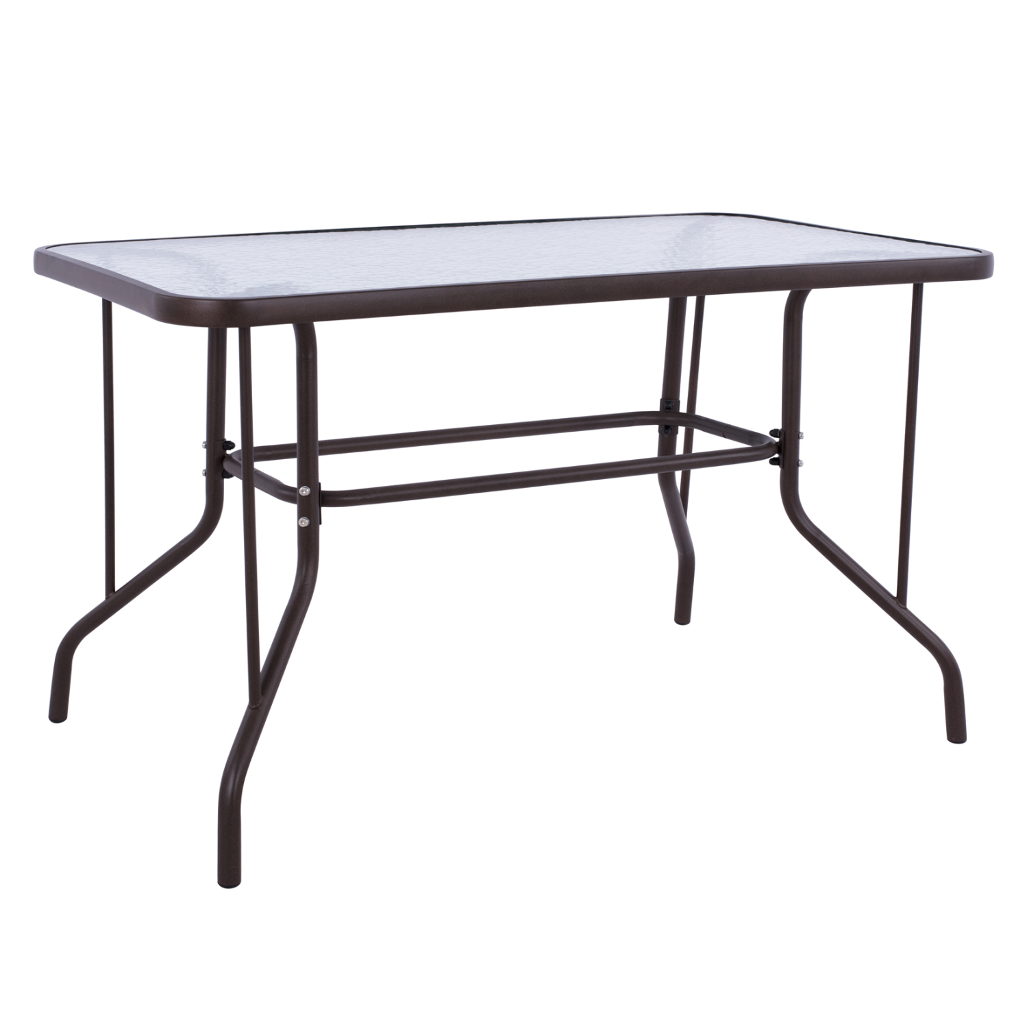 trapezi-fb9502002-metalliko-kafe-me-gyal-10 ΤΡΑΠΕΖΙ ADAM HM5020.02 ΜΕΤΑΛΛΙΚΟ ΚΑΦΕ ΜΕ ΓΥΑΛΙΝΗ ΕΠΙΦΑΝΕΙΑ 110Χ60Χ71Υεκ. - Image 1