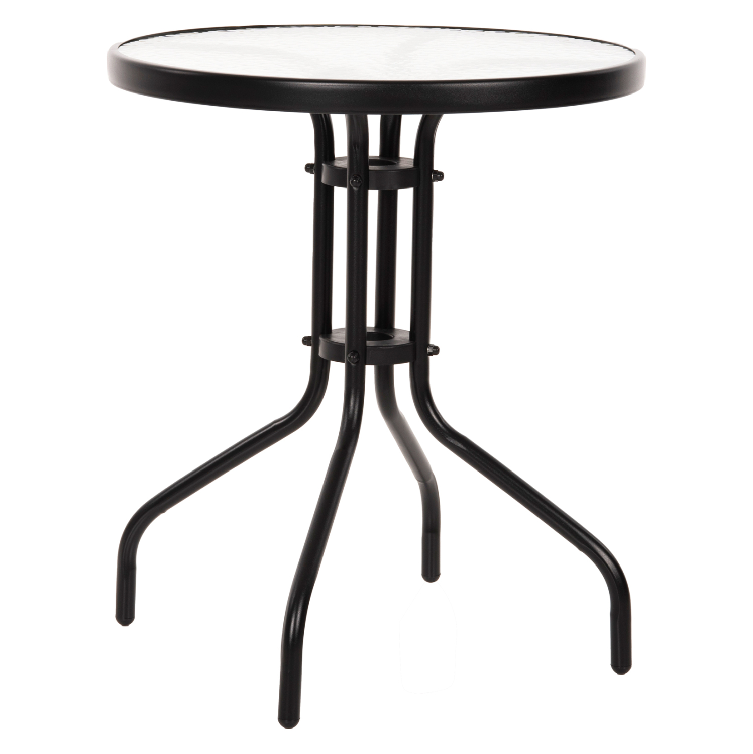 trapezi-fb9507903-metalliko-mayro-me-gya-7 ΤΡΑΠΕΖΙ LIMA Φ60x68Υεκ. ΜΕΤΑΛΛΙΚΟ ΜΑΥΡΟ ΜΕ ΓΥΑΛΙΝΗ ΕΠΙΦΑΝΕΙΑ HM5079.03 - Image 1