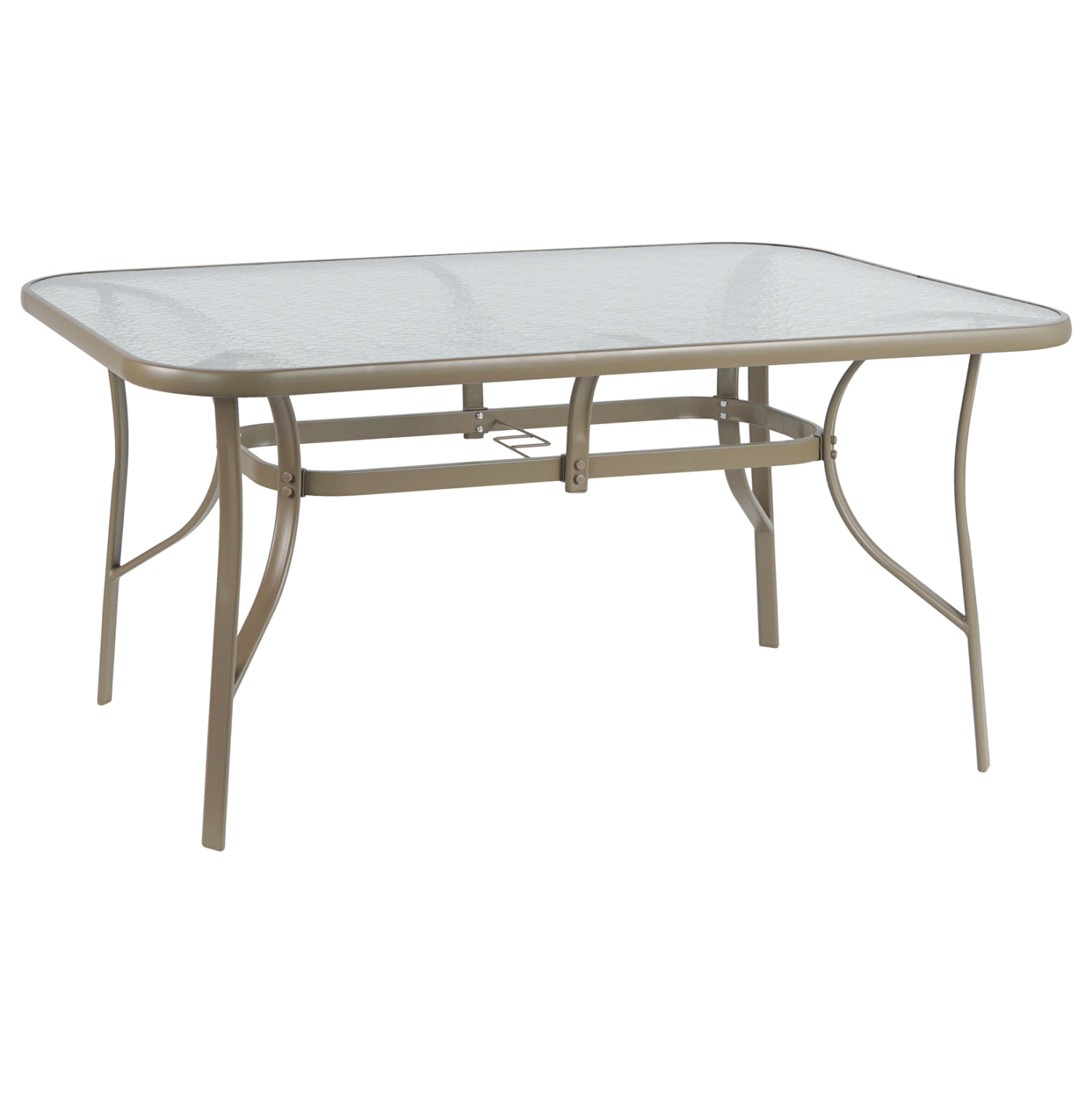 trapezi-fb9514504-metalliko-sampani-me-g-1 ΤΡΑΠΕΖΙ BRUNO 150X90Χ72Υεκ. ΜΕΤΑΛΛΙΚΟ ΣΑΜΠΑΝΙ ΜΕ ΓΥΑΛΙΝΗ ΕΠΙΦΑΝΕΙΑ HM5145.04 - Image 1