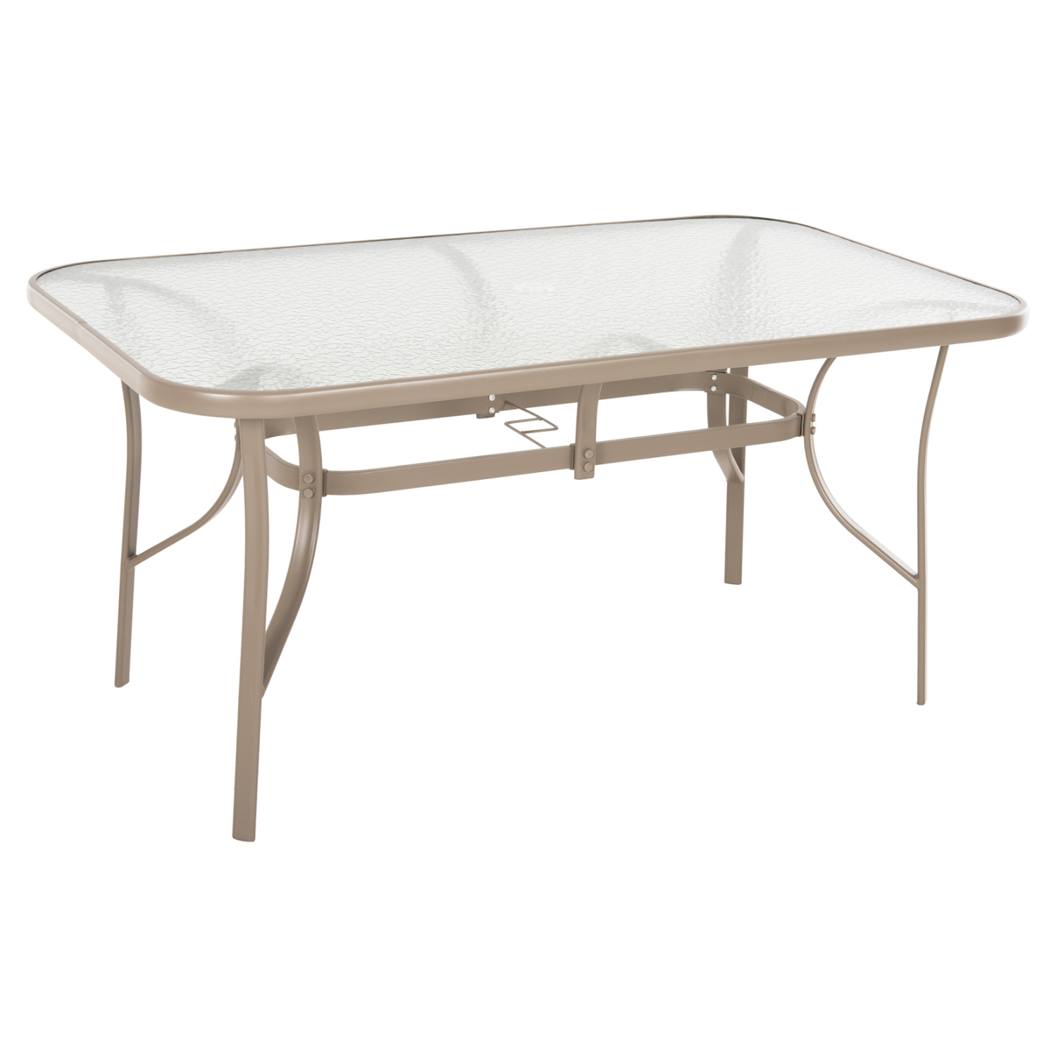 trapezi-fb9514514-metalliko-sampani-me-g-8 ΤΡΑΠΕΖΙ BRUNO 150X90Χ72Υεκ. ΜΕΤΑΛΛΙΚΟ ΣΑΜΠΑΝΙ ΜΕ ΤΡΥΠΑ ΟΜΠΡΕΛΑΣ Φ38mm HM5145.14 - Image 1