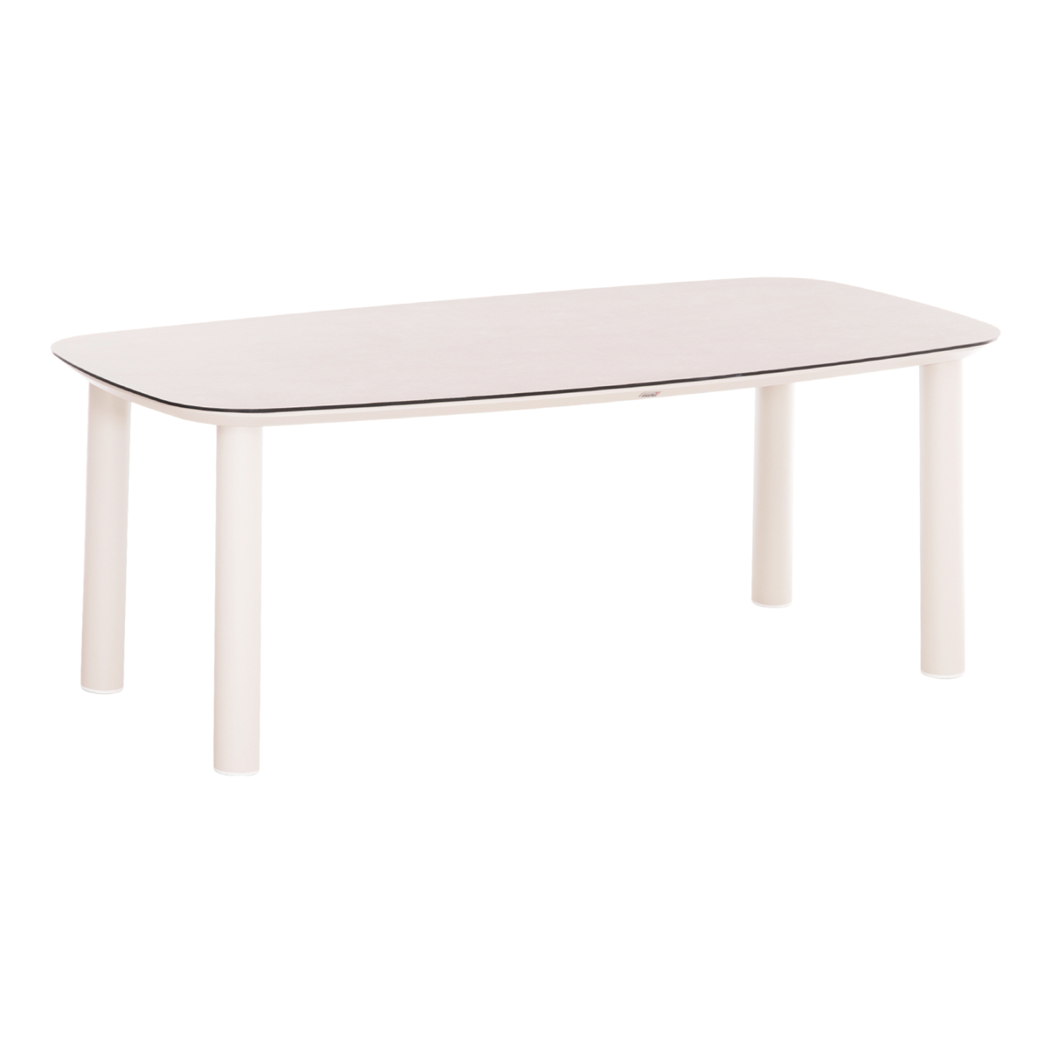 trapezi-fb9620202-krem-aloyminio-3d-prin ΤΡΑΠΕΖΙ DOSUN HM6202.02 ΚΡΕΜ ΑΛΟΥΜΙΝΙΟ-3D PRINT ΓΥΑΛΙ ΚΕΡΑΜΙΚΟ LOOK 220x100x75Υεκ - Image 1