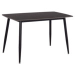 ΤΡΑΠΕΖΙ RAVEN HM9854.02 ΚΕΡΑΜΙΚΟ TOP ΜΑΥΡΟ ΜΑΡΜΑΡΟ-ΜΑΥΡΟ ΜΕΤΑΛΛΟ 120x70x73Υεκ. - Image 4