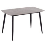 ΤΡΑΠΕΖΙ RAVEN HM9854.13 ΚΕΡΑΜΙΚΟ TOP ΓΚΡΙ ΜΑΡΜΑΡΟ-ΜΑΥΡΟ ΜΕΤΑΛΛΟ 120x70x73Υεκ. - Image 6