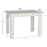 ΤΡΑΠΕΖΙ ΚΟΥΖΙΝΑΣ 110x80x77Υεκ. ΛΕΥΚΟ HM2428.03 - Image 2
