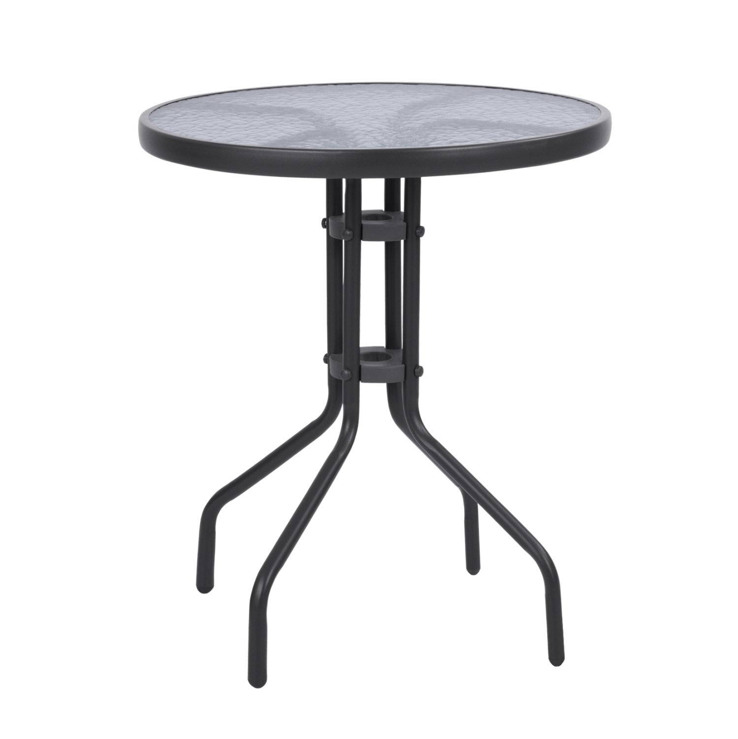 trapezi-lima-f60x68yek-gkri-metalliko-me-6 ΤΡΑΠΕΖΙ LIMA Φ60x68Υεκ. ΓΚΡΙ ΜΕΤΑΛΛΙΚΟ ΜΕ ΓΥΑΛΙΝΗ ΕΠΙΦΑΝΕΙΑ HM5079.01 - Image 1