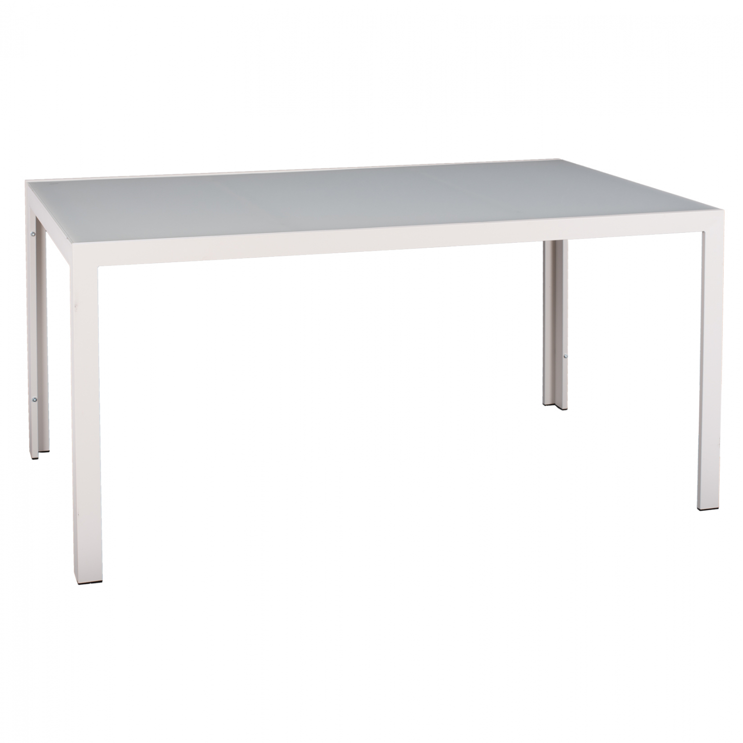 trapezi-metalliko-orthogonio-leyko-me-gy-8 ΤΡΑΠΕΖΙ ΜΕΤΑΛΛΙΚΟ OFER ΟΡΘΟΓΩΝΙΟ ΛΕΥΚΟ ΠΑΓΟΥ ΜΕ ΓΥΑΛΙ HM5767.03 150X90Χ75Υ εκ. - Image 1