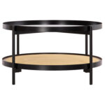 ΤΡΑΠΕΖΙ ΣΑΛΟΝΙΟΥ SEITZ HM18030 ΓΥΑΛΙ TOP-ΜΕΤΑΛΛΟ-RATTAN ΣΕ ΦΥΣΙΚΟ Φ80x45Υεκ. - Image 3