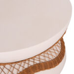 ΤΡΑΠΕΖΙ ΣΑΛΟΝΙΟΥ ANNA HM18157.02 FIBER CEMENT ΛΕΥΚΟ-ΦΥΣΙΚΟ RATTAN--Φ92x44.5Υεκ - Image 6