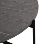 ΤΡΑΠΕΖΙ ΣΑΛΟΝΙΟΥ HM9588.02 MDF ΓΚΡΙ ΜΑΡΜΑΡΟ-ΜΑΥΡΗ ΜΕΤΑΛΛΙΚΗ ΒΑΣΗ Φ80x45Υεκ. - Image 7