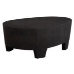 ΤΡΑΠΕΖΙ ΣΑΛΟΝΙΟΥ ΟΒΑΛ ΣΕΙΡΑ SANTORINI HM18066 MDF ΣΕ ΜΑΥΡΟ ΧΡΩΜΑ 100x60x33Υεκ. - Image 4