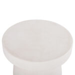 ΤΡΑΠΕΖΙ ΣΑΛΟΝΙΟΥ ΣΤΡΟΓΓΥΛΟ ΣΕΙΡΑ SANTORINI HM18051 MDF ΣΕ ΥΠΟΛΕΥΚΟ ΧΡΩΜΑ Φ60x42,5Υεκ. - Image 5