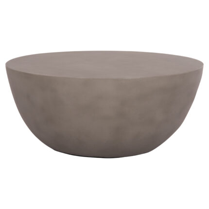 ΤΡΑΠΕΖΙ ΣΑΛΟΝΙΟΥ ΣΤΡΟΓΓΥΛΟ ALLAN HM18162.03 FIBER CEMENT ΣΕ ΓΚΡΙ--Φ92x49Υεκ.