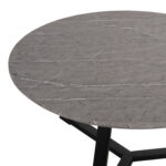 ΤΡΑΠΕΖΙ ΣΑΛΟΝΙΟΥ ΣΤΡΟΓΓΥΛΟ ROCKET HM9586.02 MDF ΓΚΡΙ ΜΑΡΜΑΡΟ-ΜΑΥΡΗ ΣΑΓΡΕ ΒΑΣΗ Φ80x42Υεκ. - Image 5