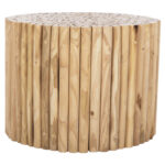 ΤΡΑΠΕΖΙ ΣΑΛΟΝΙΟΥ ΣΤΡΟΓΓΥΛΟ COOTER HM9864 ΚΛΑΔΙΑ TEAK-ΦΥΣΙΚΟ Φ60,5x46Υεκ. - Image 4