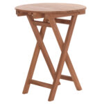 ΤΡΑΠΕΖΙ ΣΚΗΝΟΘΕΤΗ ΣΤΡΟΓΓΥΛΟ HEIDEL HM18120 ΞΥΛΟ TEAK--ΦΥΣΙΚΟ Φ60x75Υεκ. - Image 4
