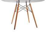 ΤΡΑΠΕΖΙ MINIMAL ΣΤΡΟΓΓΥΛΟ HM8454.01 MDF ΣΕ ΛΕΥΚΟ-ΠΟΔΙΑ ΟΞΙΑΣ ΣΕ ΦΥΣΙΚΟ Φ120Χ75Υεκ. - Image 6