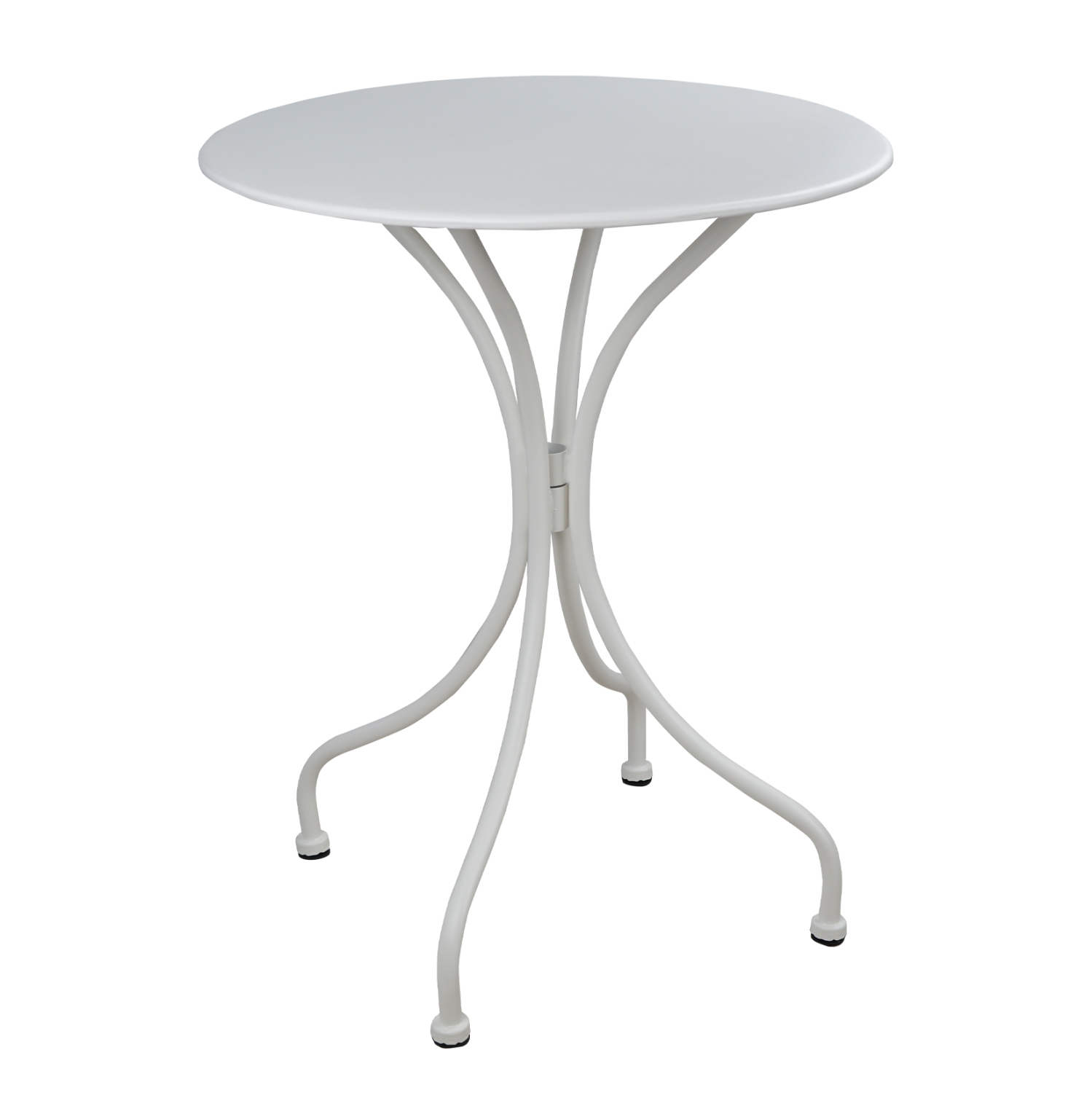 trapezi-stroggylo-metalliko-leyko-fb9510-1 ΤΡΑΠΕΖΙ ΣΤΡΟΓΓΥΛΟ ΜΕΤΑΛΛΙΚΟ ALPINE ΛΕΥΚΟ HM5104.12 Φ60x72Υεκ. - Image 1