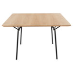 ΤΡΑΠΕΖΙ ΤΡΑΠΕΖΑΡΙΑΣ TRENK HM9614.01 MDF ΜΕ ΚΑΠΛΑΜΑ ΔΡΥΟΣ ΦΥΣΙΚΟ-ΜΑΥΡΟ ΜΕΤΑΛΛΟ 120x120x75Υεκ. - Image 4