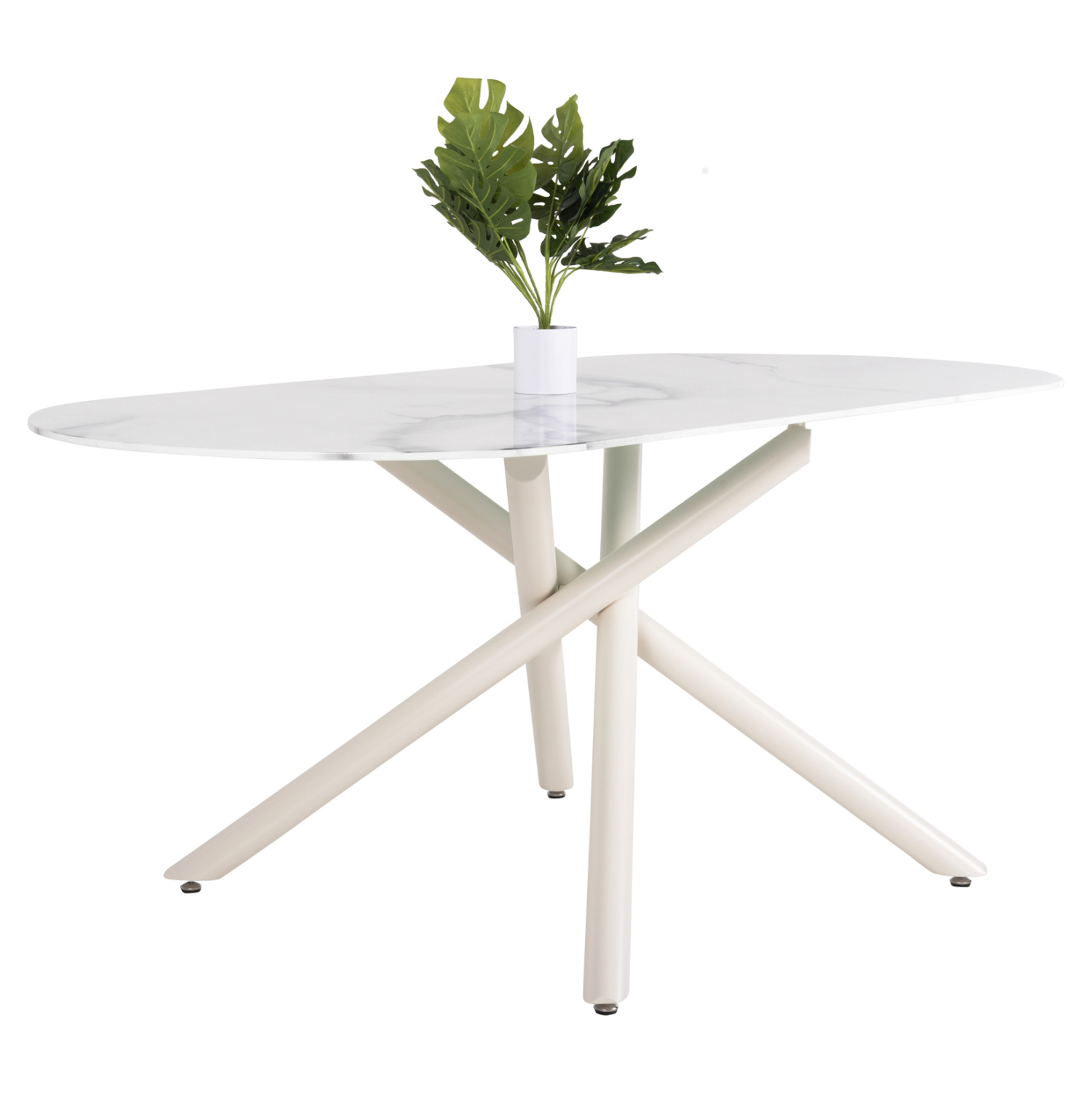 trapezi-trapezarias-fb9977001-12mmkerami ΤΡΑΠΕΖΙ ΤΡΑΠΕΖΑΡΙΑΣ PRENTIS HM9770.01 12mmΚΕΡΑΜΙΚΟ ΛΕΥΚΟ ΜΑΡΜΑΡΟ-ΛΕΥΚΟ ΜΕΤΑΛΛΟ - Image 1