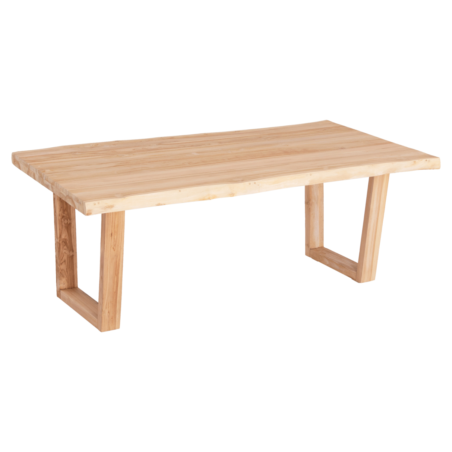 trapezi-trapezarias-fb9993302-masif-xylo-7 ΤΡΑΠΕΖΙ ΤΡΑΠΕΖΑΡΙΑΣ LEOPOLD HM9933.02 ΜΑΣΙΦ ΞΥΛΟ ΤΕΑΚ-ΑΝΟΙΧΤΟ ΦΥΣΙΚΟ 200,5x107x76Yεκ - Image 1