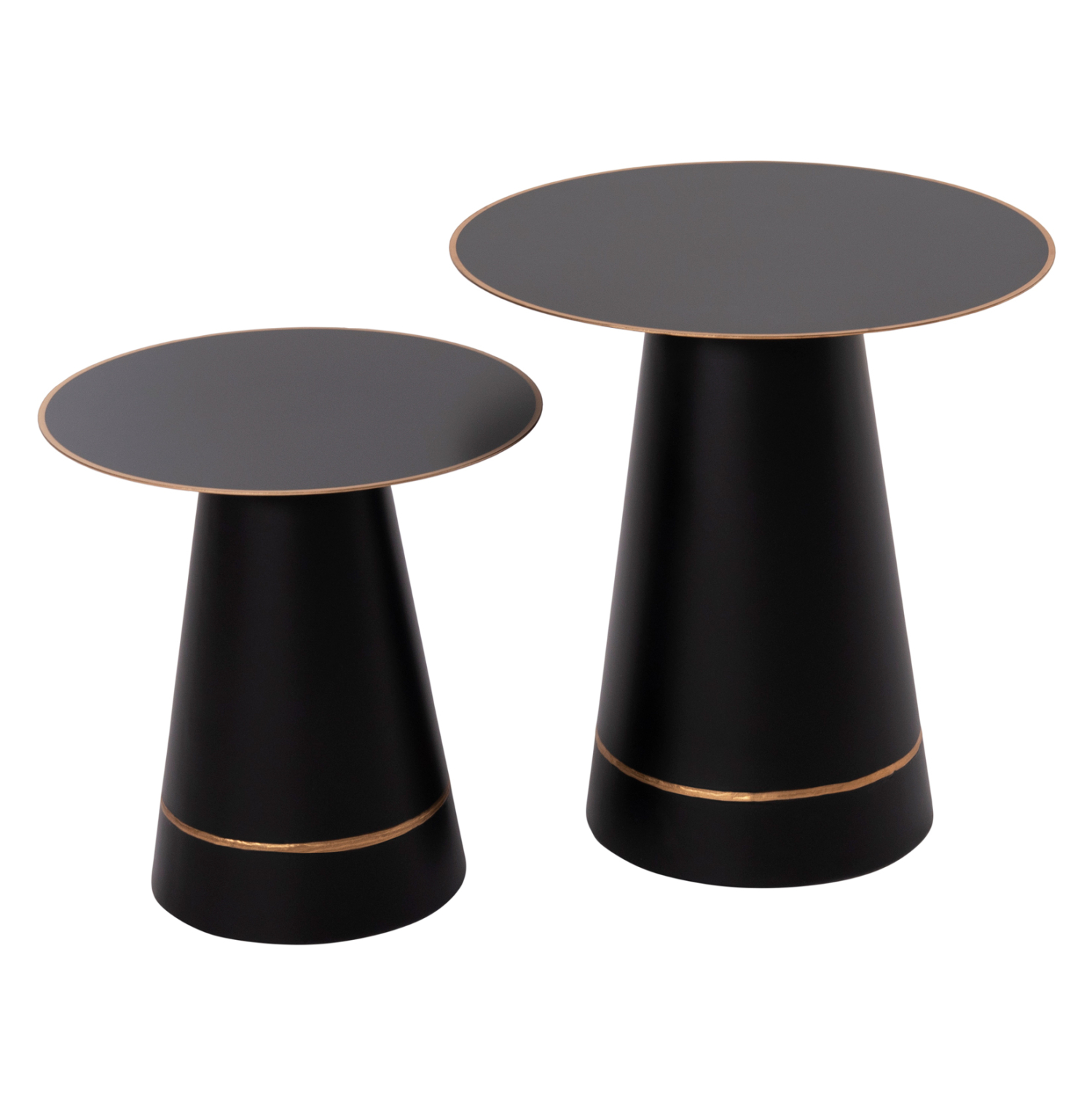 trapezia-salonioy-2tmch-fb99996-stroggyl ΤΡΑΠΕΖΙA ΣΑΛΟΝΙΟΥ 2ΤΜΧ BALLI HM9996 ΣΤΡΟΓΓΥΛΑ ΜΕΤΑΛΛΙΚΑ ΜΑΥΡΑ Φ50 & Φ40 εκ. - Image 1