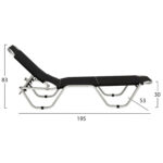 ΞΑΠΛΩΣΤΡΑ ΕΠΑΓΓΕΛΜΑΤΙΚΗ ΑΛΟΥΜΙΝΙΟΥ WALDO HM5071.90 ΜΑΥΡΗ 195x53-60x30Yεκ. - Image 2