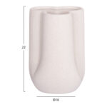 ΕΠΙΤΡΑΠΕΖΙΟ ΚΕΡΑΜΙΚΟ ΔΙΑΚΟΣΜΗΤΙΚΟ GLAZE HM4613.01 ΚΡΥΣΤΑΛΛΙΚΟ ΥΠΟΛΕΥΚΟ Φ16x22Υεκ - Image 2