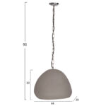 ΦΩΤΙΣΤΙΚΟ ΟΡΟΦΗΣ ΚΡΕΜΑΣΤΟ JAYLEN HM4703.03S FIBER CEMENT ΓΚΡΙ 44x39x30Υεκ. - Image 2