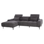 ΚΑΝΑΠΕΣ ΑΡΙΣΤΕΡΗ ΓΩΝΙΑ DIVYA HM3267.12L ΓΚΡΙ ΥΦΑΣΜΑ 260x100-174x104Υεκ.