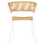 ΚΑΡΕΚΛΑ SUKI HM6053.01 ΜΕΤΑΛΛO ΛΕΥΚΟ KAI ΣΥΝΘ. RATTAN ΣΕ ΦΥΣΙΚΟ 54x62x80Υεκ - Image 6
