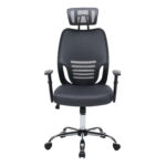 ΚΑΡΕΚΛΑ ΓΡΑΦΕΙΟΥ BRIEF HM1206.02 ΓΚΡΙ MESH--ΒΑΣΗ ΧΡΩΜΙΟΥ 63x64x122Υεκ. - Image 3