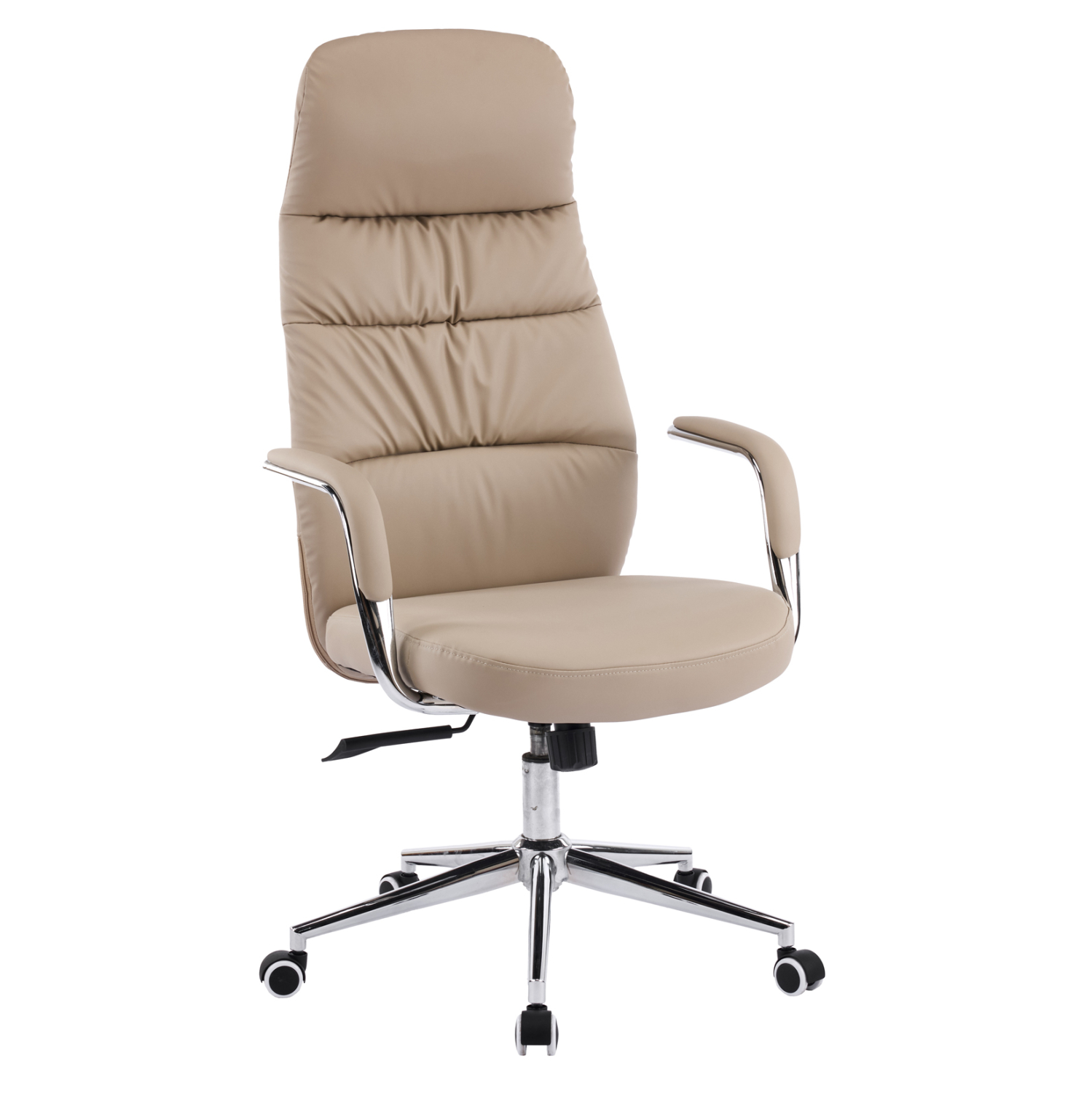 karekla-grafeioy-fb91835502-mpez-pu-derm ΚΑΡΕΚΛΑ ΓΡΑΦΕΙΟΥ TEETER HM18355.02 ΜΠΕΖ PU ΔΕΡΜΑ--ΒΑΣΗ ΧΡΩΜΙΟΥ 67x66x121Υεκ - Image 1