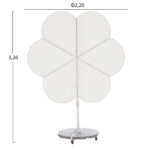 ΟΜΠΡΕΛΑ ΜΕ ΒΑΣΗ ΣΕΙΡΑ CANNOPY (flower) HM21286.02 ΑΛΟΥΜΙΝΙΟ-ΓΡΑΝΙΤΗΣ-ΛΕΥΚΟ 2,38x2,2μ - Image 2