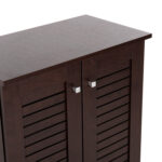 ΠΑΠΟΥΤΣΟΘΗΚΗ-ΝΤΟΥΛΑΠΑ PROLLY HM9608.01 ΜΕΛΑΜΙΝΗ WENGE-2ΠΟΡΤΕΣ-4ΡΑΦΙΑ 60x34x88Υεκ. - Image 8