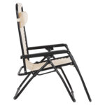 ΠΟΛΥΘΡΟΝΑ RELAX COMPANION HM5095.12 ΜΠΕΖ TEXTILENE-ΜΑΥΡΟ ΜΕΤΑΛΛΟ 67x145x110Υεκ. - Image 5