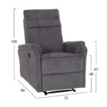 ΠΟΛΥΘΡΟΝΑ RELAX ΜΕ ΗΛΕΚΤΡΙΚΗ ΑΝΑΚΛΙΣΗ SYNTHIA HM3309.03 ΓΚΡΙ ΥΦΑΣΜΑ 75x86x100Yεκ - Image 2